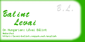 balint levai business card